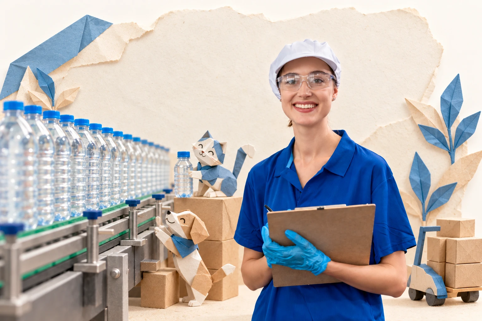 Manufacturing workplace illustration