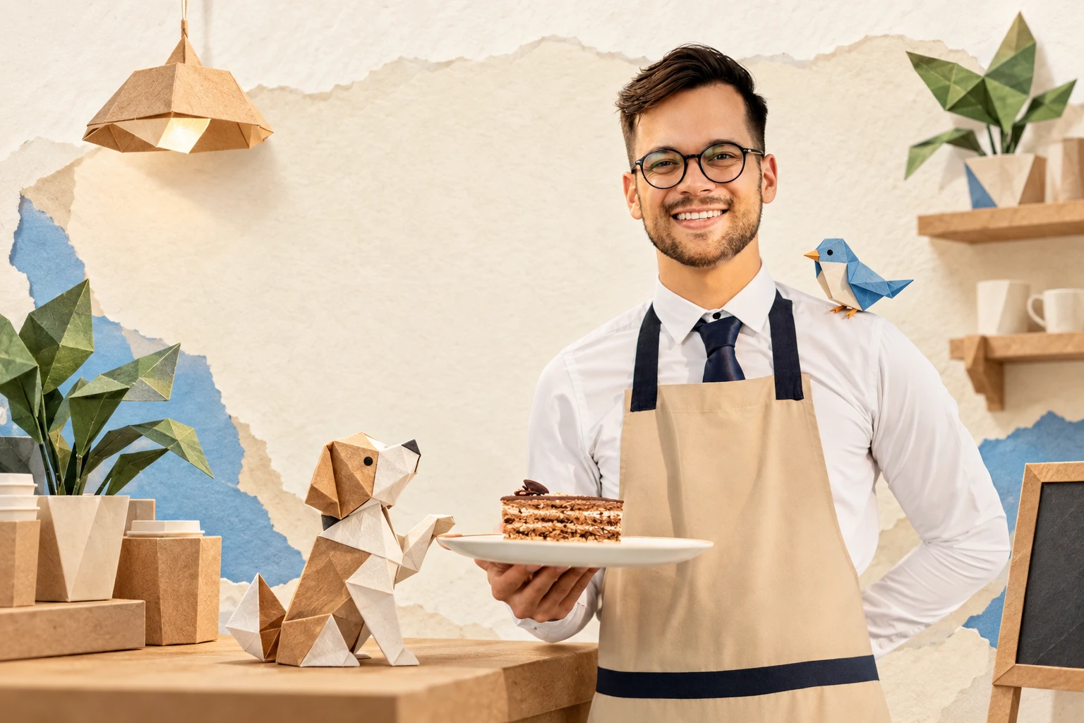 Restaurant workplace illustration