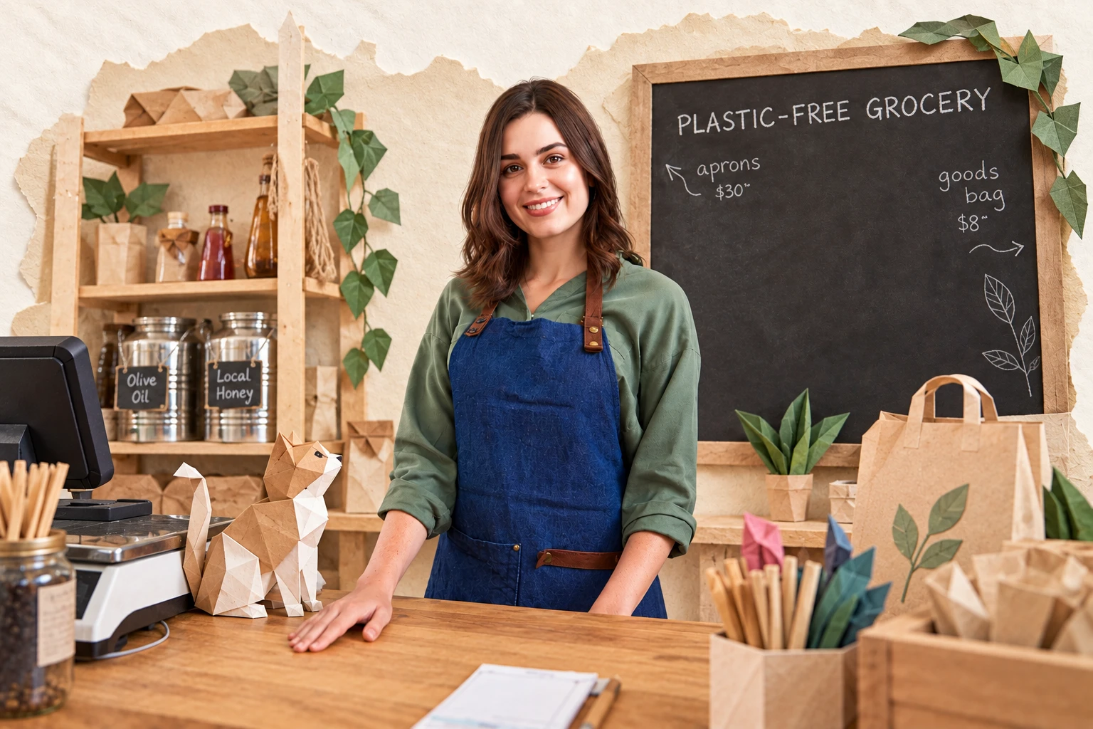 Retail workplace illustration