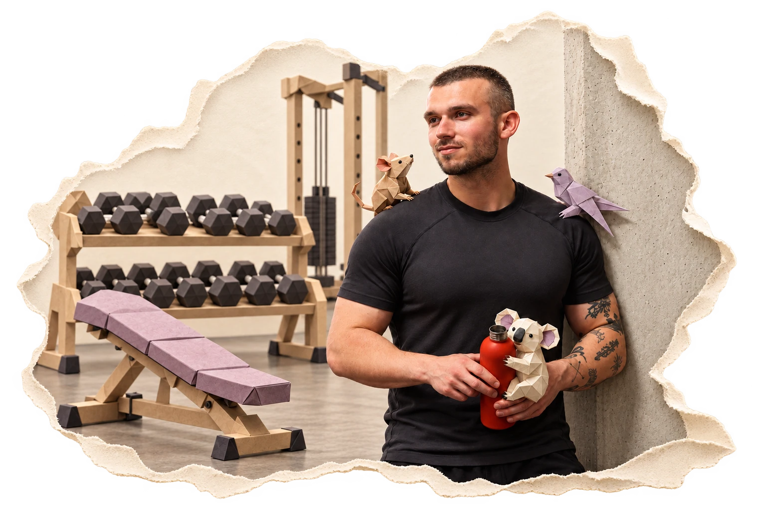 Gym workplace illustration