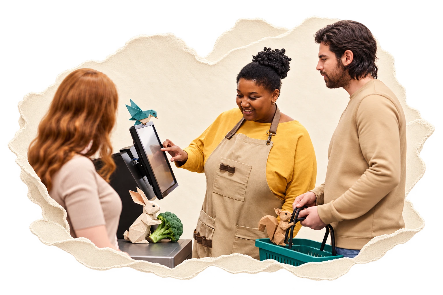Retail workplace illustration
